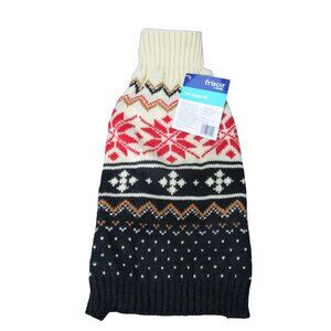 Frisco Fair Isle Snowflake Dog Christmas Sweater Small Festive Holiday NWT